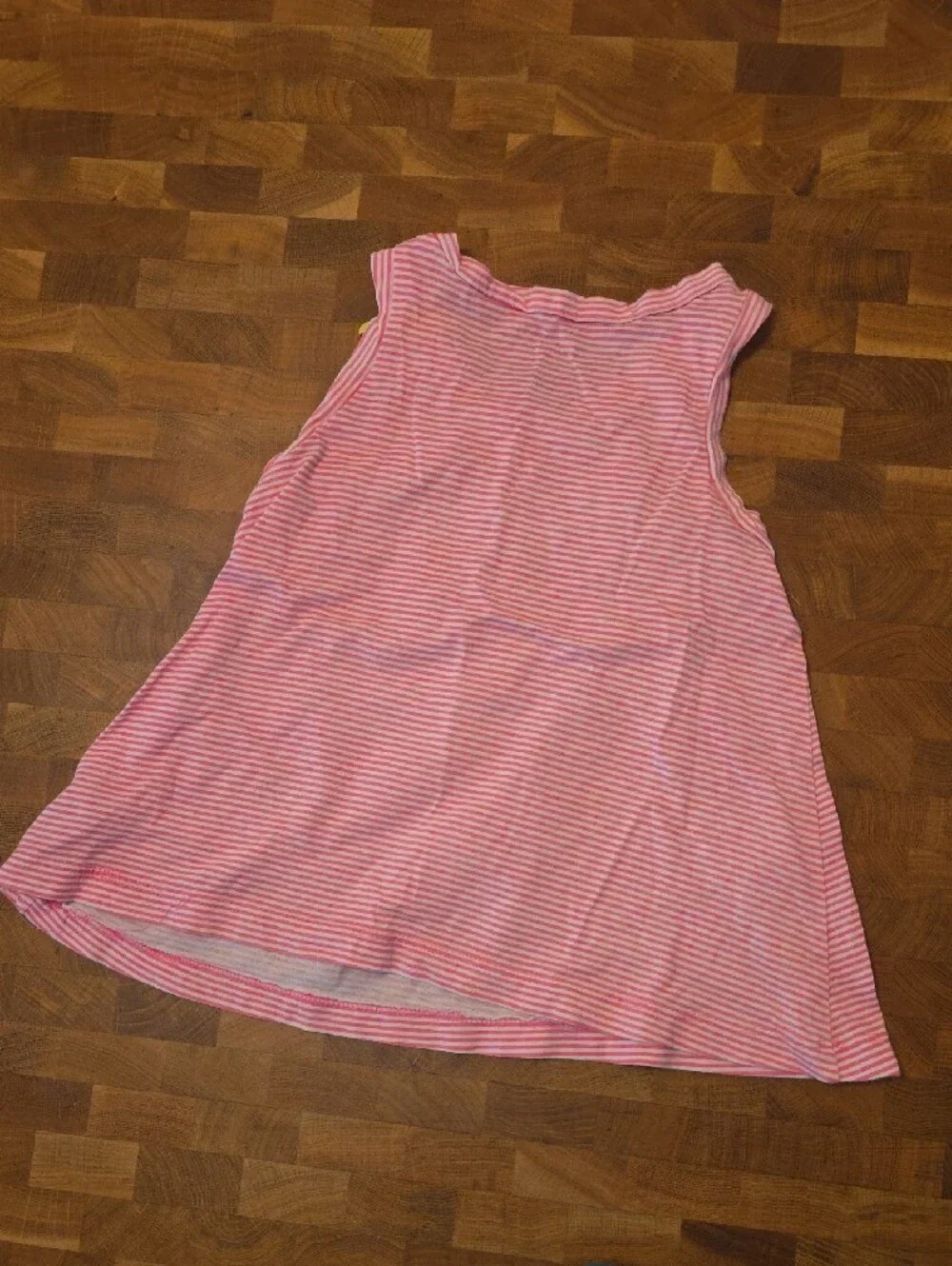 10 / $10 Carter's Pink Striped Tank with Yellow Bow Accent